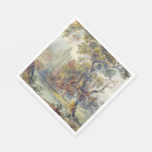 木と池(John Ruskin) スタンダードランチョンナプキン (角)