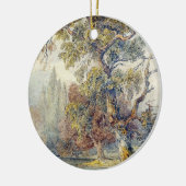 木と池(John Ruskin) セラミックオーナメント (左)