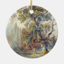 木と池(John Ruskin) セラミックオーナメント