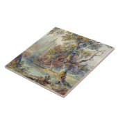 木と池(John Ruskin) タイル (側面)