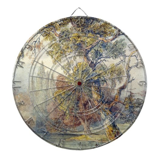 木と池(John Ruskin) ダーツボード (正面)