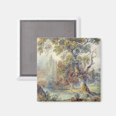 木と池(John Ruskin) マグネット (正面/裏面)