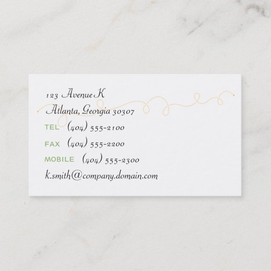 木と渦巻き 名刺 (裏面)