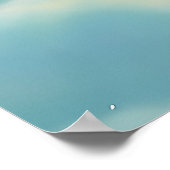 木と滝の浮き島 – シュール ポスター (角)