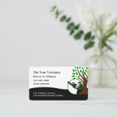 木と生垣のトリミング業務 名刺 (スタンド正面)