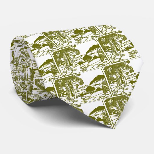 木と田舎 ネクタイ (ロール)