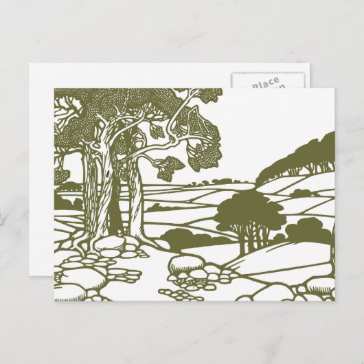 木と田舎 ポストカード (正面/裏面)