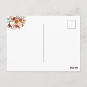 木と秋の花はがきを保存 ポストカード (裏面)