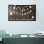 木と糸素朴の光 – 大晦日のパーティー 横断幕 (トレードショー)