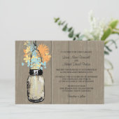 木と素朴メイスンジャーの野花 招待状 (スタンド正面)