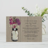 木と素朴メイスンジャーの野花 招待状 (スタンド正面)