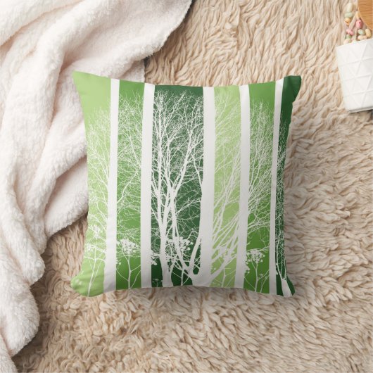 木と緑の色 クッション (ブランケット)