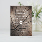 木と自然のテクスチャー付き結婚式招待状 招待状 (スタンド正面)