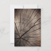 木と自然テクスチャ結婚式招待状 招待状 (裏面)