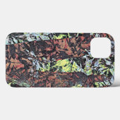 木と花のフラワーパターン・デジタルアート Case-Mate iPhoneケース (裏面 (横))