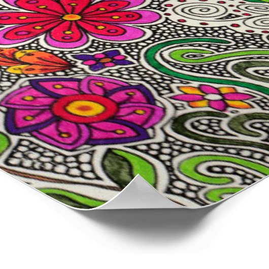 木と花 ポスター (角)