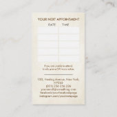 木と花 – 真珠と金ゴールドの母 名刺 (裏面)