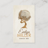 木と花 – 真珠と金ゴールドの母 名刺 (正面)