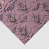 木と蛾のパターン（の模様が）あるティッシュペーパー 薄葉紙 (詳細)