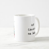 木と贈り物でサンタを楽しめるホットチョコレート コーヒーマグカップ (正面右)