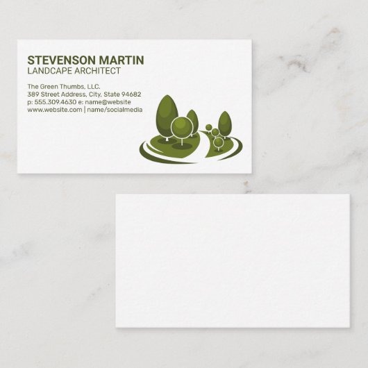 木と造園 名刺 (正面/裏面)