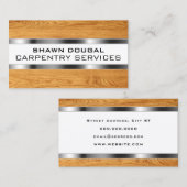 木と金属のテクスチフェイクャ  名刺 (正面/裏面)