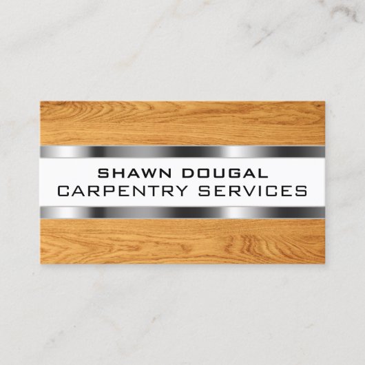 木と金属のテクスチフェイクャ  名刺 (正面)