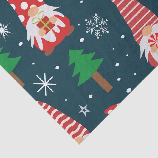 木と雪のかけら、かわいいクリスマス格言 薄葉紙 (詳細)