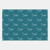 木と雪のラッピング紙フラットシートセット3 ラッピングペーパーシート (正面2)