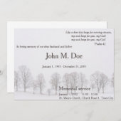 木と雪の供養 招待状 (正面/裏面)