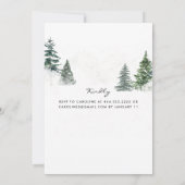 木と雪の青いベイビー、寒い外へ シャワー 私 招待状 (裏面)