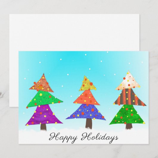 木と雪 シーズンカード (正面/裏面)