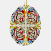 木と鳥のファンタジー セラミックオーナメント (右)