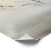 木と鳥の抽象芸術キャンバスのウォールアート ポスター (コーナー)