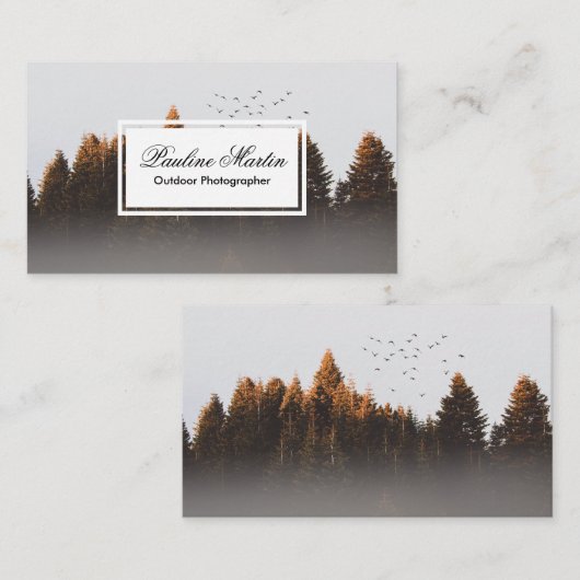 木と鳥 名刺 (正面/裏面)