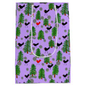 木と鳥_夏ギフトバッグ ミディアムペーパーバッグ (裏面)