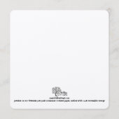 木と（鳥）ショウジョウコウカンチョウエコフラットクラフトフレンドリーカード (裏面)