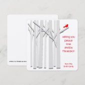 木と（鳥）ショウジョウコウカンチョウエコフラットクラフトフレンドリーカード (正面/裏面)