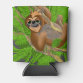 木にいるナマケモノ 缶クーラー (正面)
