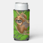 木にいるリラックスしたナマケモノ スリム缶クーラー (Seltzer正面)