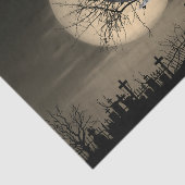 木にいる黒いハロウィンのカラス 薄葉紙 (詳細)