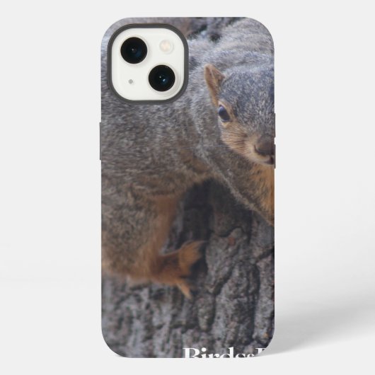 木にしがみつくリス iPhoneケース (裏面)