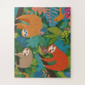 木にぶら下がったナマケモノが生える ジグソーパズル (縦)