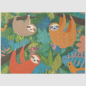 木にぶら下がったナマケモノが生える 薄葉紙 (正面)