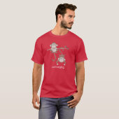 木にぶら下がるキャラクターモンキー Tシャツ (正面フル)