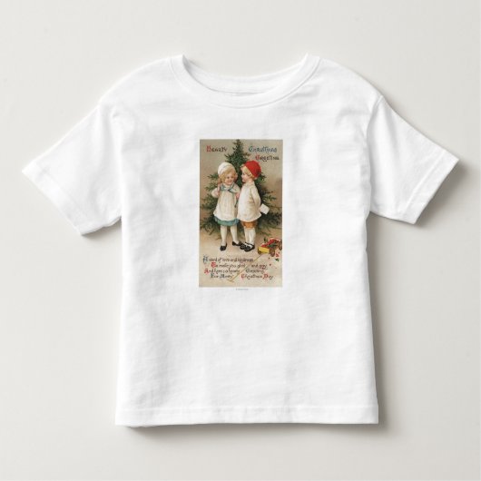 木による心からのクリスマスGreetingKids トドラーTシャツ (正面)