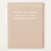 木にオレンジと黄色のカモミールの素朴花 プランナー手帳 (裏面)