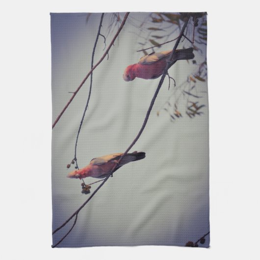 木にガラの鳥3 キッチンタオル (縦)