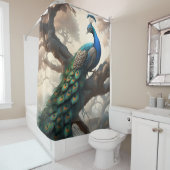 木にクジャク シャワーカーテン (インサイチュ)