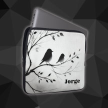 木にシンプル止まる白黒の鳥 |